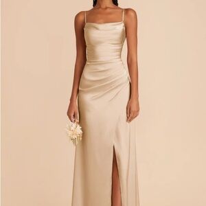 Lydia Dress Matte Satin Gold